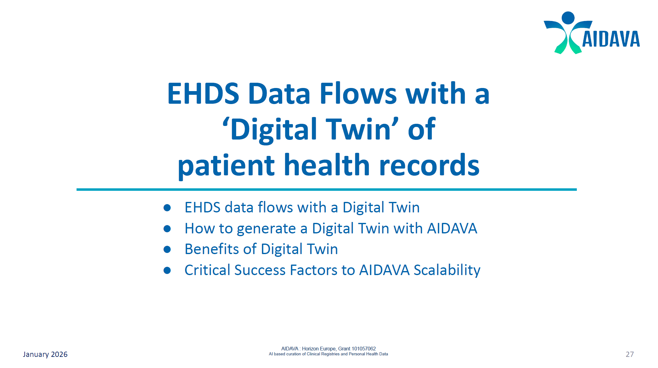 EHDS Data Flows with a Digital Twin of patient health records