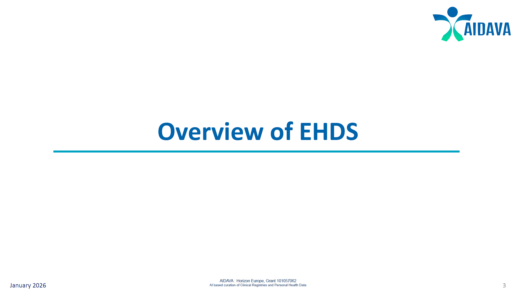 Overview of the EHDS